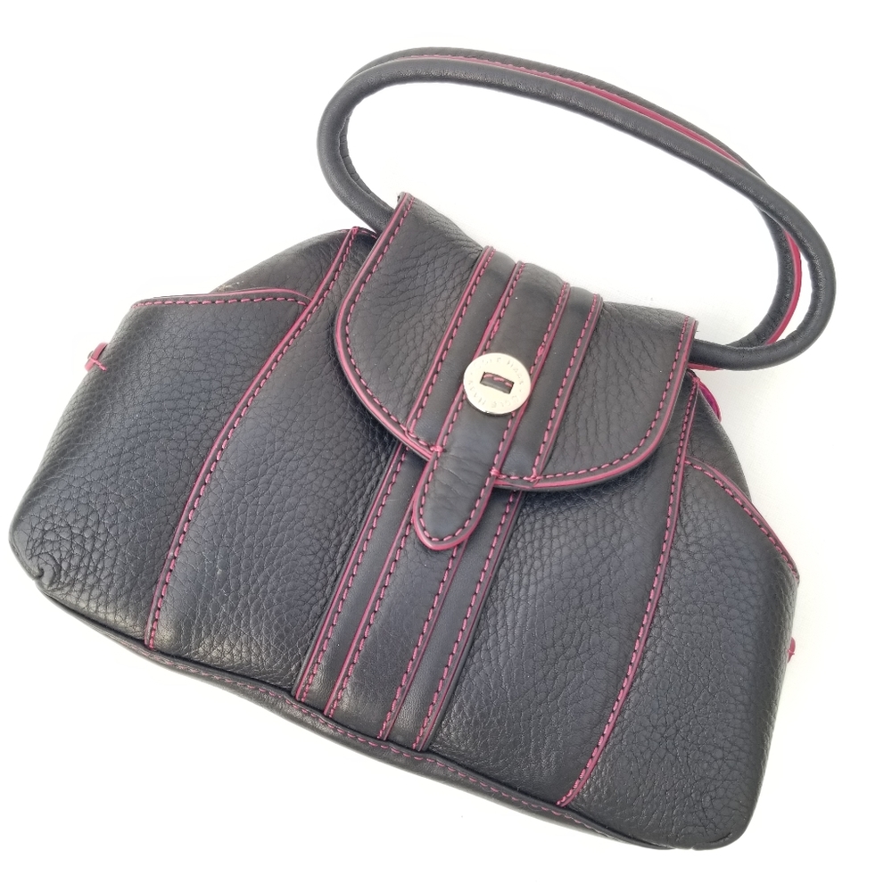 COLE HAAN Pebble Leather Black Village HO4 Purse